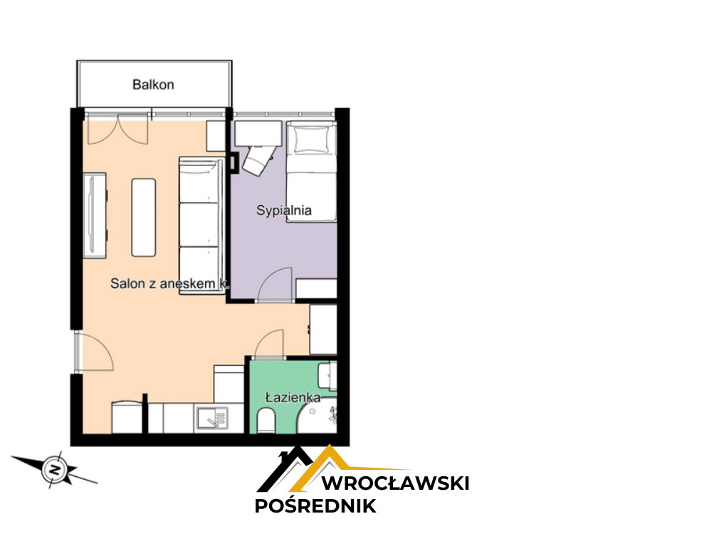 REZERWACJA – 2 pok Gajowicka WROCŁAWSKI POŚREDNIK 355114