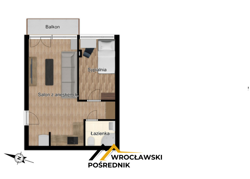 REZERWACJA – 2 pok Gajowicka WROCŁAWSKI POŚREDNIK 355114