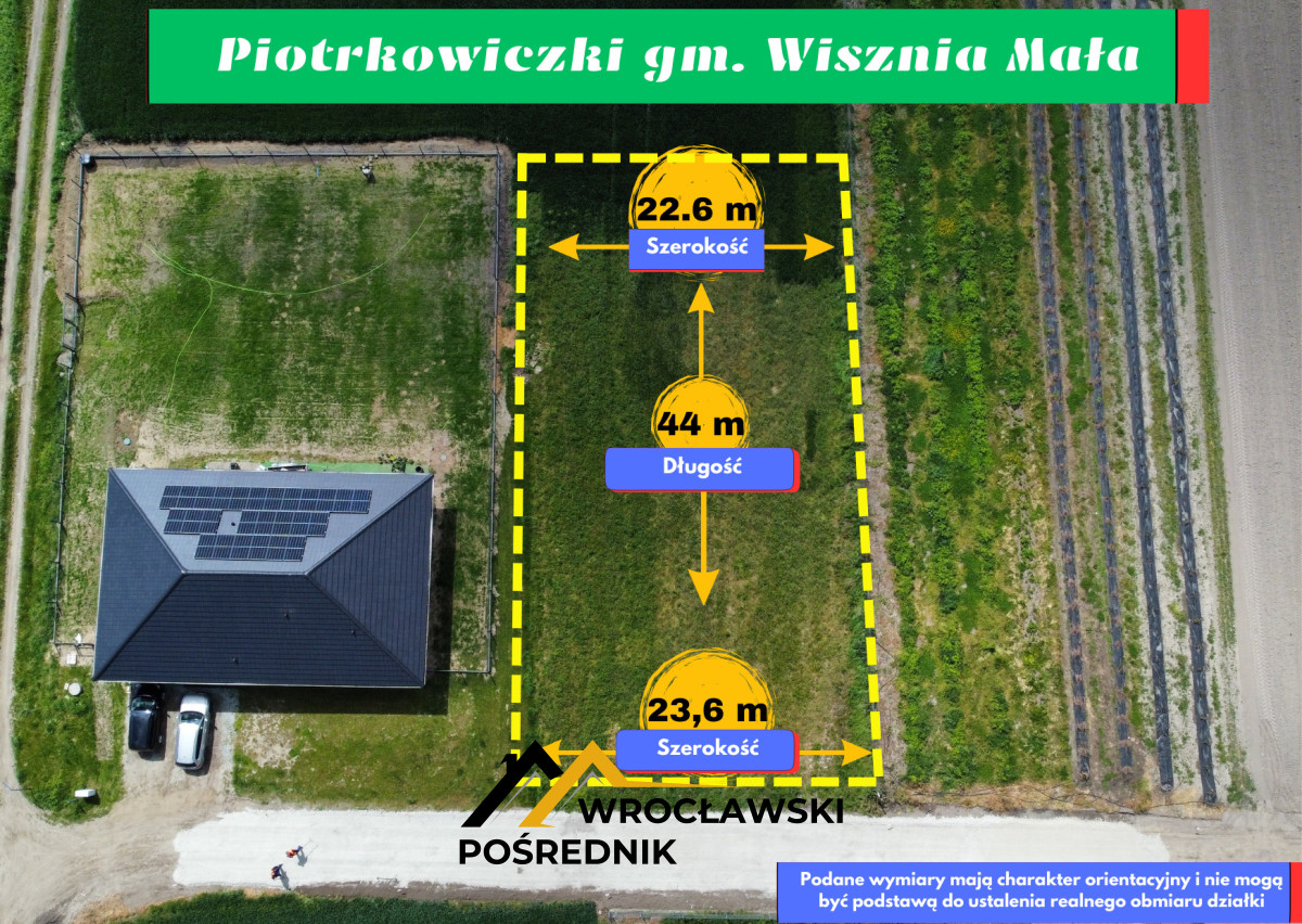 Działka budowlana Piotrkowiczki MPZP na Wrocław 627251