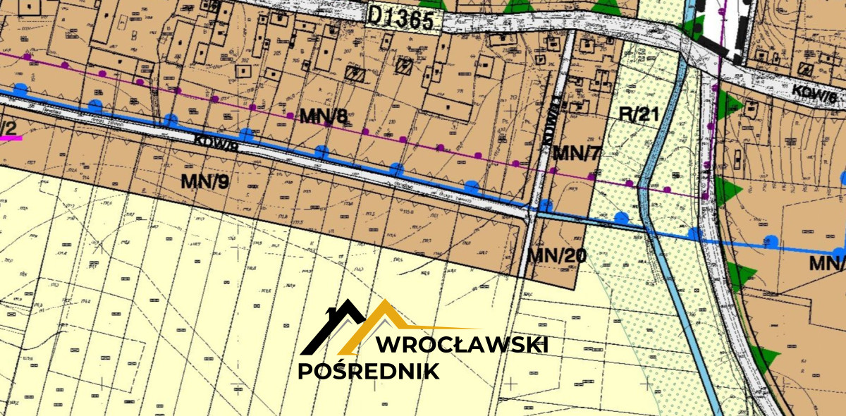 Działka budowlana Piotrkowiczki MPZP na Wrocław 627251